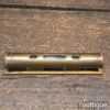 Vintage High Quality 4" Brass Machinist Spirit Level - Good Condition