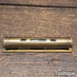 Vintage High Quality 4" Brass Machinist Spirit Level - Good Condition
