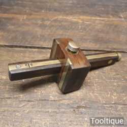 Vintage Robinson Hall Rosewood Brass Mortice Gauge - Good Condition