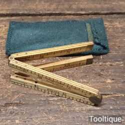Vintage No: 1150 Boxwood 4 Folding Rule Trade Mark Hockley Abbey - Good Condition