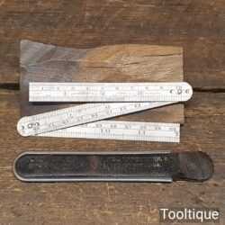 Vintage No: 891 Chesterman ZIGZAG Stainless Steel 12” 3-Fold Rule - Good Condition