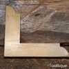 Tiny Vintage Solid Brass 2" x 2 ¼” Corner Square Template - Good Condition