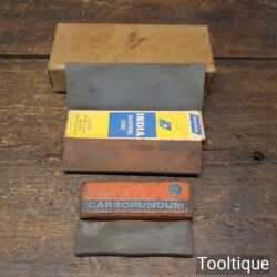 Vintage Variety Set Of 3 Slip Stones In Box - Good Condition