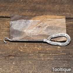 Vintage Cast Steel Button Hook Tool With Advertising - Good Condition