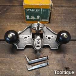 Vintage Boxed Stanley England No: 71 Hand Router Plane - Good Condition