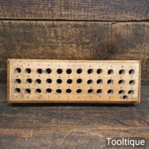 Vintage Craftsman Made Oak Letter Punch Holder - Good Condition Vintage Craftsman Made Oak Letter Punch Holder - Good Condition