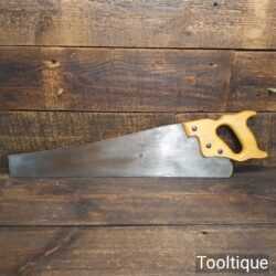 Vintage Carpenters 22” Cross Cut Saw With 9 TPI - Sharpened Refurbished