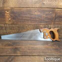 Vintage Disston USA 20” Cross Cut Panel Handsaw 5 TPI - Sharpened Refurbished