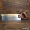 Vintage Spear & Jackson 12” Brass Back Tenon Saw - Sharpened Refurbished