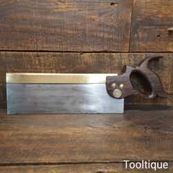 Vintage J. Tyzack 12” Special Brass Back Tenon Saw Rosewood Handle - Sharpened