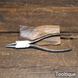 Vintage Pair Of Cast Steel 6" Round Nose Pliers - Good Condition