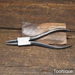 Vintage Pair Of Cast Steel 6" Round Nose Pliers - Good Condition