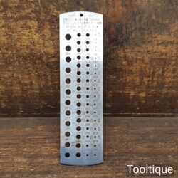 Vintage L.S. Starrett Co. Drill & Wire Gauge No:186 Good Condition