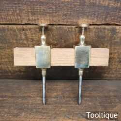 Antique Pair Of 7” Brass Trammel Points - Good Condition