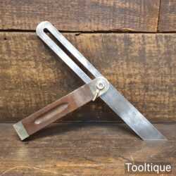 Vintage 10 ½” William Marples Mahogany & Brass Quick Realise Sliding Bevel