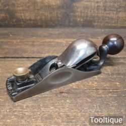 Antique Stanley No:18 Adjustable Throat Block Plane - Knuckle Cap Rare Extension Knob