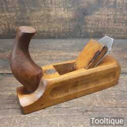 Vintage ECE Continental Horned Beechwood Roughing Scrub Plane - Ready For Use