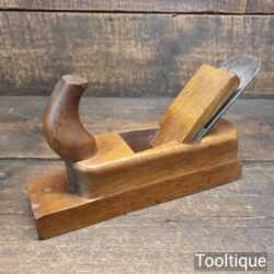Vintage Continental Horned Beechwood Roughing Scrub Plane - Ready For Use