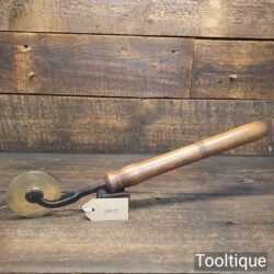 Vintage Double Line Brass Bookbinding Shoulder Wheel - Good Condition