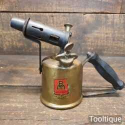 Vintage Heathware No: 66 English Brass Paraffin Blow Lamp - Good Condition