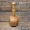 Vintage Beechwood Round Carving Mallet - Good Condition