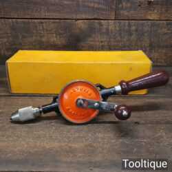 Vintage Boxed Stanley No: 803 Double Pinion Egg Beater Hand Drill - Good Condition