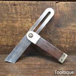  Vintage 7 ½” Rosewood & Brass Sliding Bevel - Good Condition