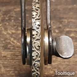 Vintage Ornate Brass Bookbinding Brass Line Shoulder Wheel Tool - Good Condition