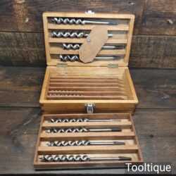 Vintage Boxed Set 16 Various Auger Bits ¼” - 1 ¼” Sharpened Ready To Use