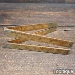 Vintage 24” Rabone Carpenters Imperial Boxwood Folding Rule - Good Condition