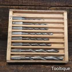Vintage Set Of 8 Drill Bits For Brace - Sharpened Ready To Use