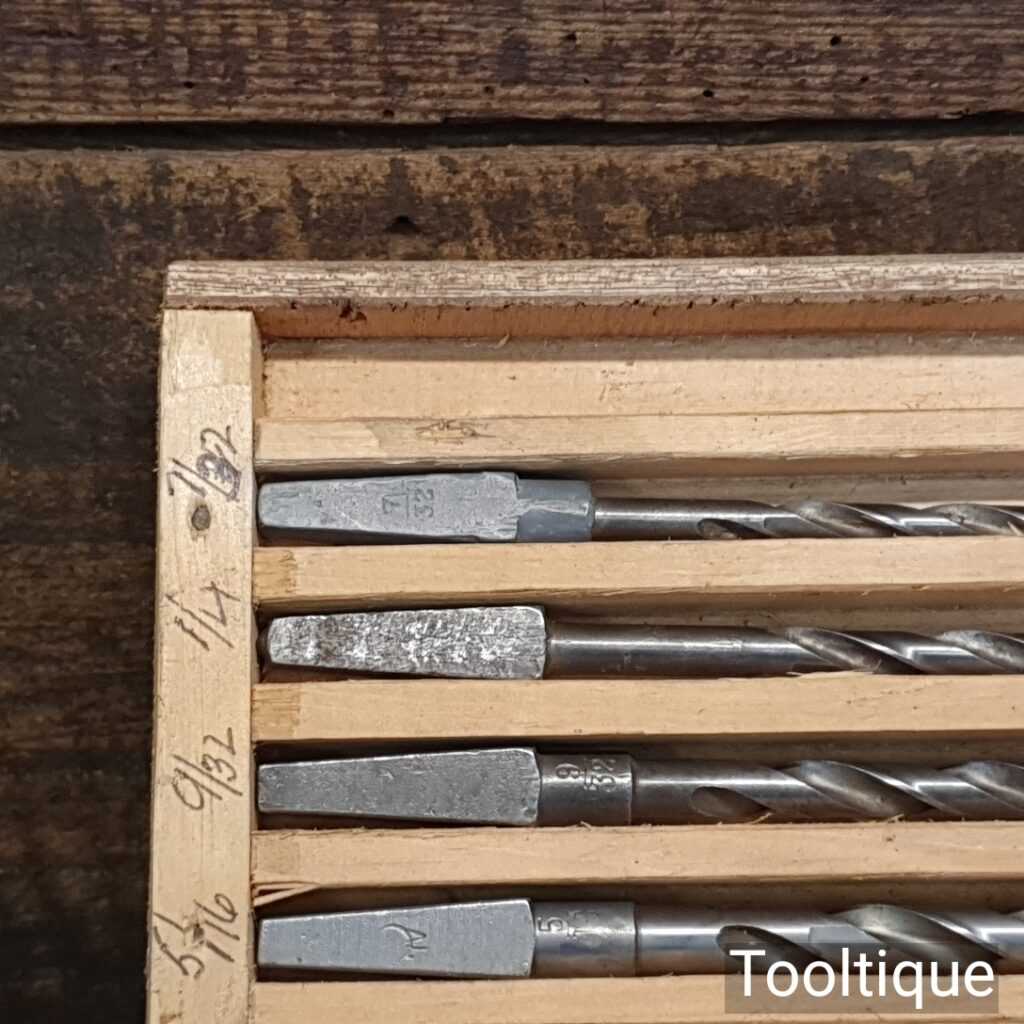 Vintage Set Of 8 Drill Bits For Brace Sharpened Ready To Use Tooltique