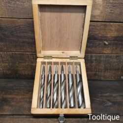 Scarce Vintage Set 6 No: Large Drill Bits 5/8” – 1 1/16” - Sharpened Ready To Use