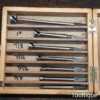 Scarce Vintage Set 7 No: Forstner Bits For Brace - Custom Wooden Box