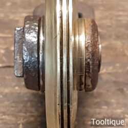 Vintage Treble Lined Brass Bookbinding Line Shoulder Wheel Tool - Good Condition