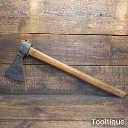 Antique Hand Forged Axe 22″ Oak Handle - Sharpened Honed