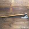 Large Antique Continental Axe Rustic Handle - Sharpened Honed