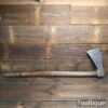 Large Antique Continental Axe Rustic Handle - Sharpened Honed
