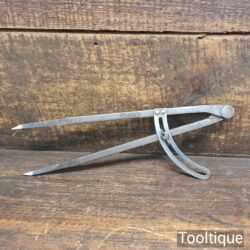 Vintage Sheffield 10 ½” Square Leg Steel Dividers - Good Condition