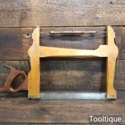 Unusual Vintage Beech & Mahogany Bow Saw Sharpened Blade - Good Condition