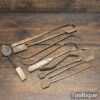 Vintage 10 No: Brass Foundry Sand Casting Tools - Original Condition