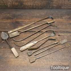 Vintage 10 No: Brass Foundry Sand Casting Tools - Original Condition