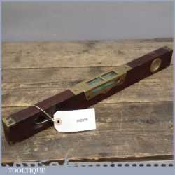 Scarce Antique 18” Edward Preston No: 98 Brass Mahogany Spirit Level