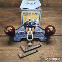Vintage Crisp Boxed Record No: 071 Hand Router Plane - Good Condition