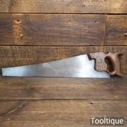 Vintage 22” Henry Disston Philadelphia USA D8 Cross Cut Panel Saw - Sharpened