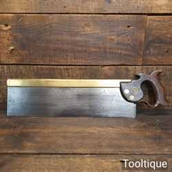 Vintage W. Tyzack Sons & Turner Nonpareil 16” Brass Back Tenon Saw - Sharpened