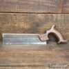Rare WW1 Dated 1918 Taylor Brothers 9” Steel Back Dovetail Saw 14 TPI - Sharpened