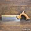 Vintage Drabble & Sanderson 9” Pistol Grip Brass Back Tenon Saw 17 TPI - Sharpened
