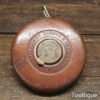 Vintage Rabone No: 4181 Leather Bound Winding Steel Tape - Good Condition