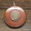 Vintage Rabone No: 4181 Leather Bound Winding Steel Tape - Good Condition
